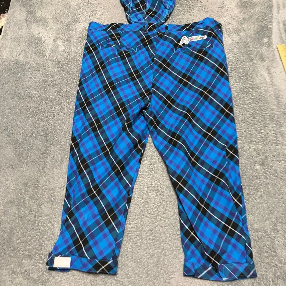 Royal & Awesome Pants Hat Mens 42 (44x22) Blue Plaid Plaid Knickers Tartan
